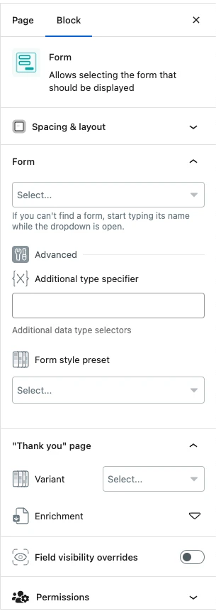 Your first form | Eightshift Development kit
